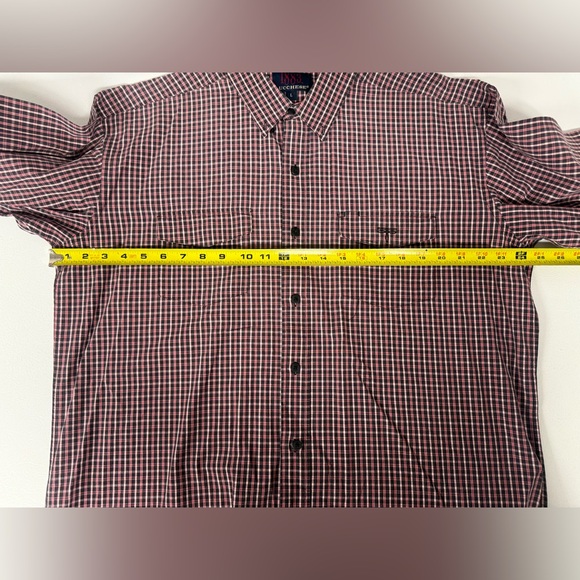 Lucchese 1883 Button Down Shirt Red Plaid Check Long Sleeve Western Cowboy Men L - Picture 5 of 7